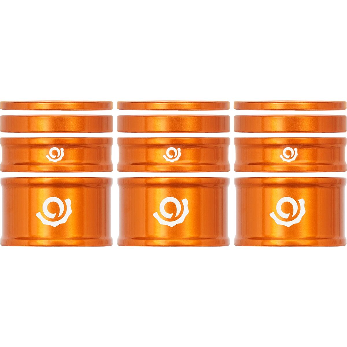 Industry Nine Headset Spacer Kit, 3-Pack Orange, 20mm