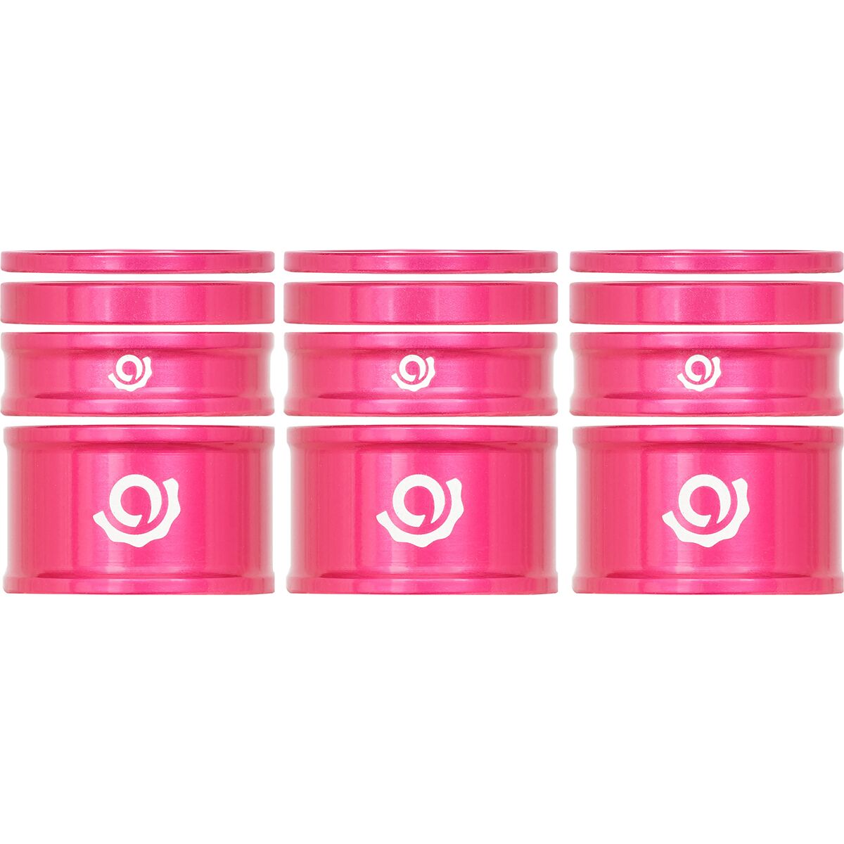 Industry Nine Headset Spacer Kit, 3-Pack Pink, 10mm