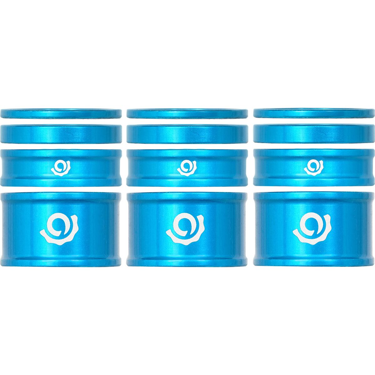 Industry Nine Headset Spacer Kit, 3-Pack Turquoise, 5mm