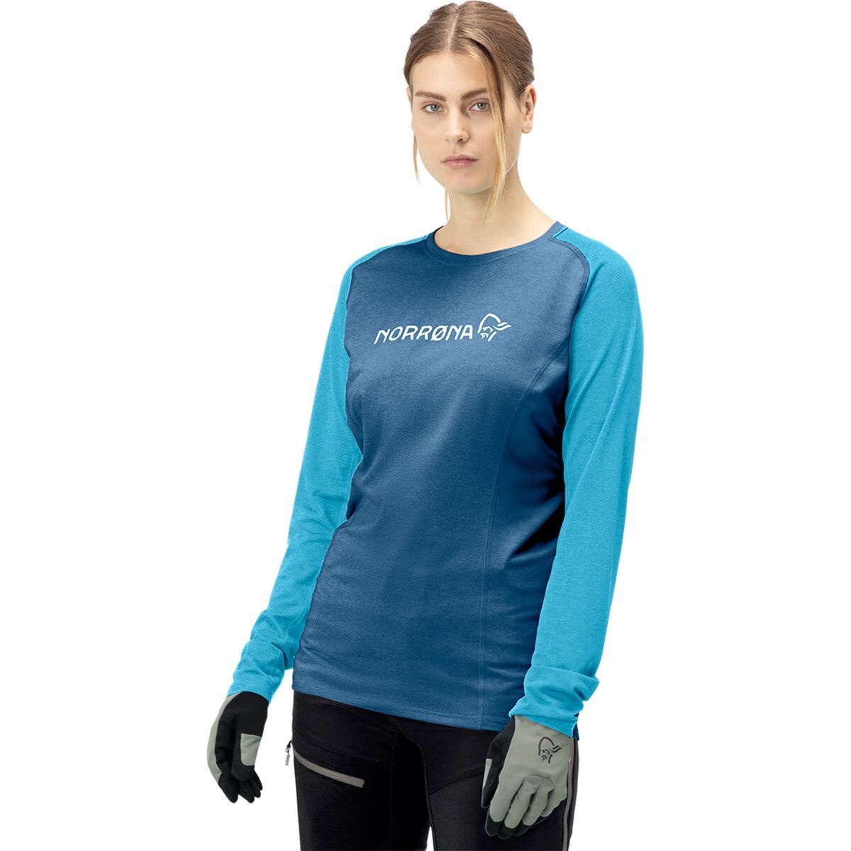 Norrona Fjora Equaliser Lightweight Long-Sleeve Jersey - Women's Mykonos Blue/Aquarius, S