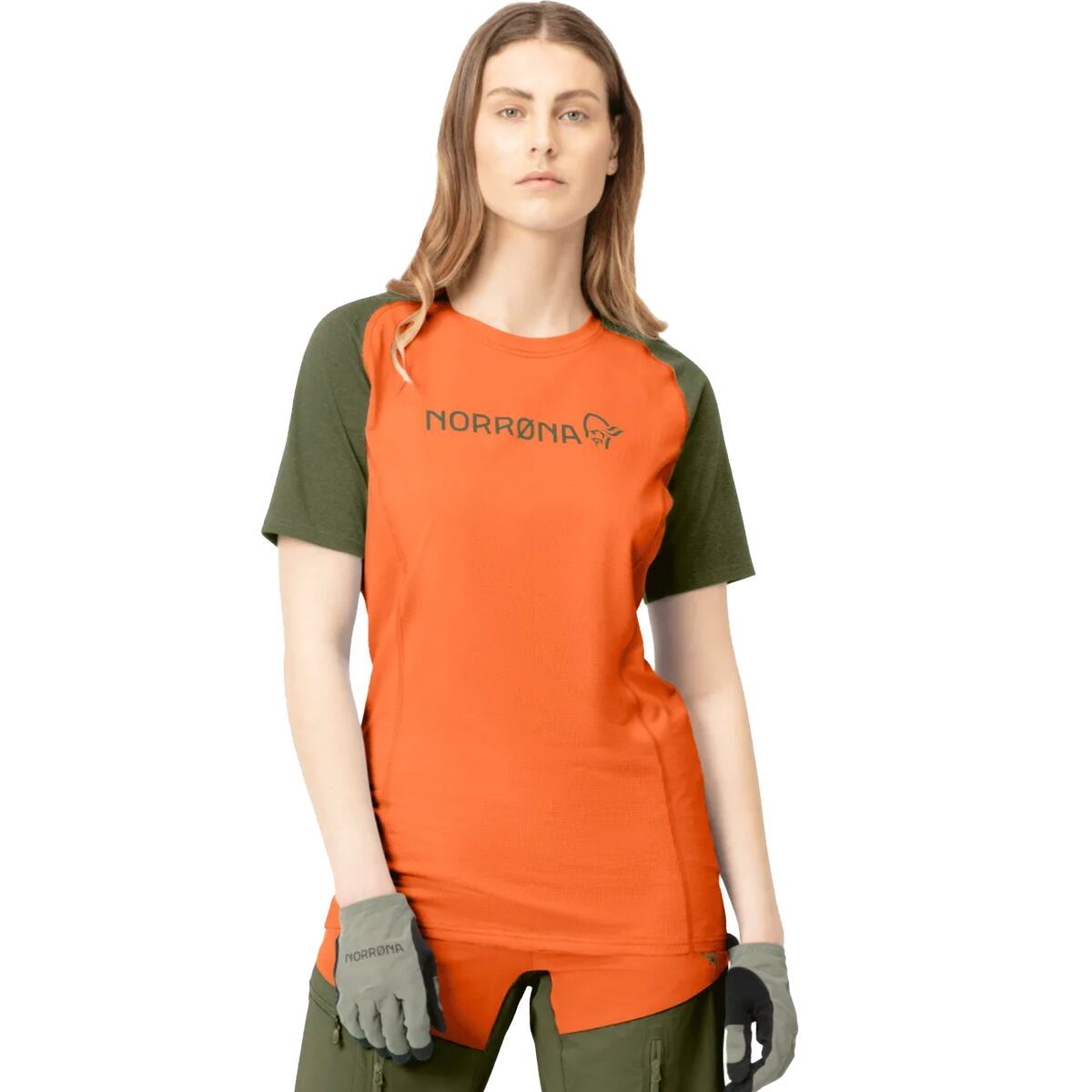 Norrona Fjora Equaliser Lightweight T-Shirt - Women's Orange Alert, S