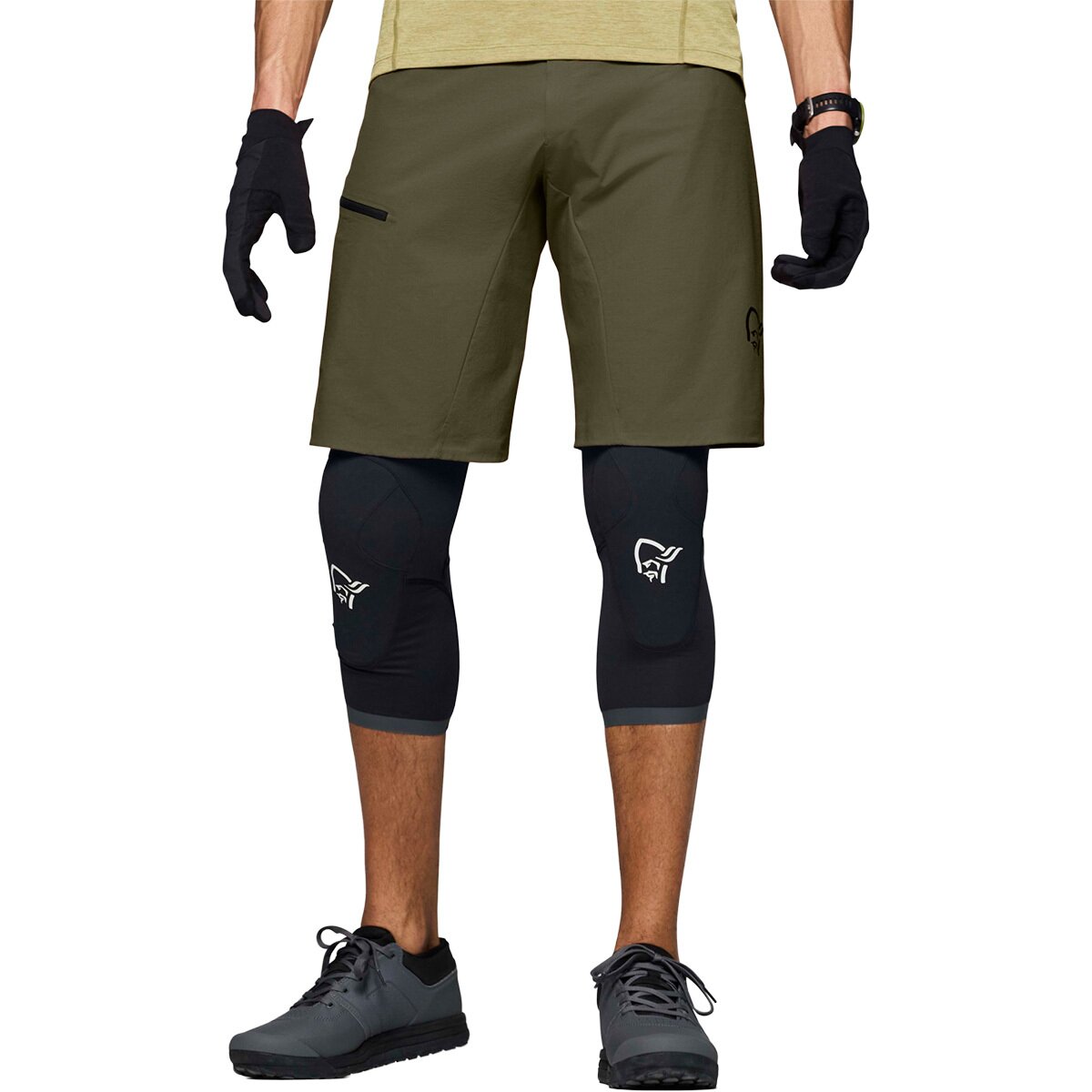 Norrona Norrona Fjora Flex1 Light Short - Men's Olive Night, XL