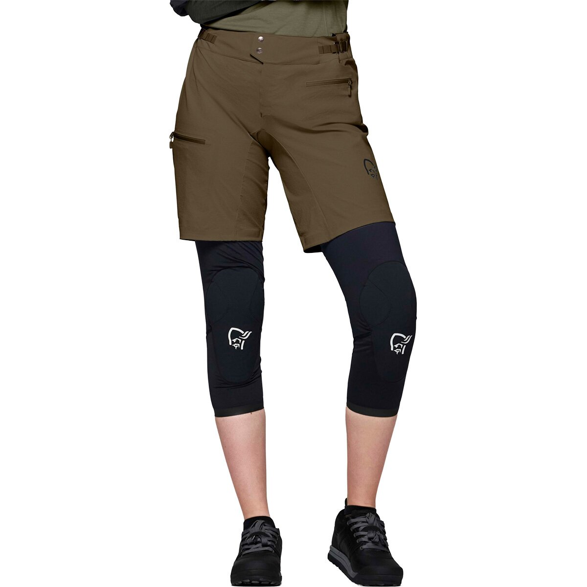 Norrona Norrona Fjora Flex1 Light Short - Women's Olive Night, L