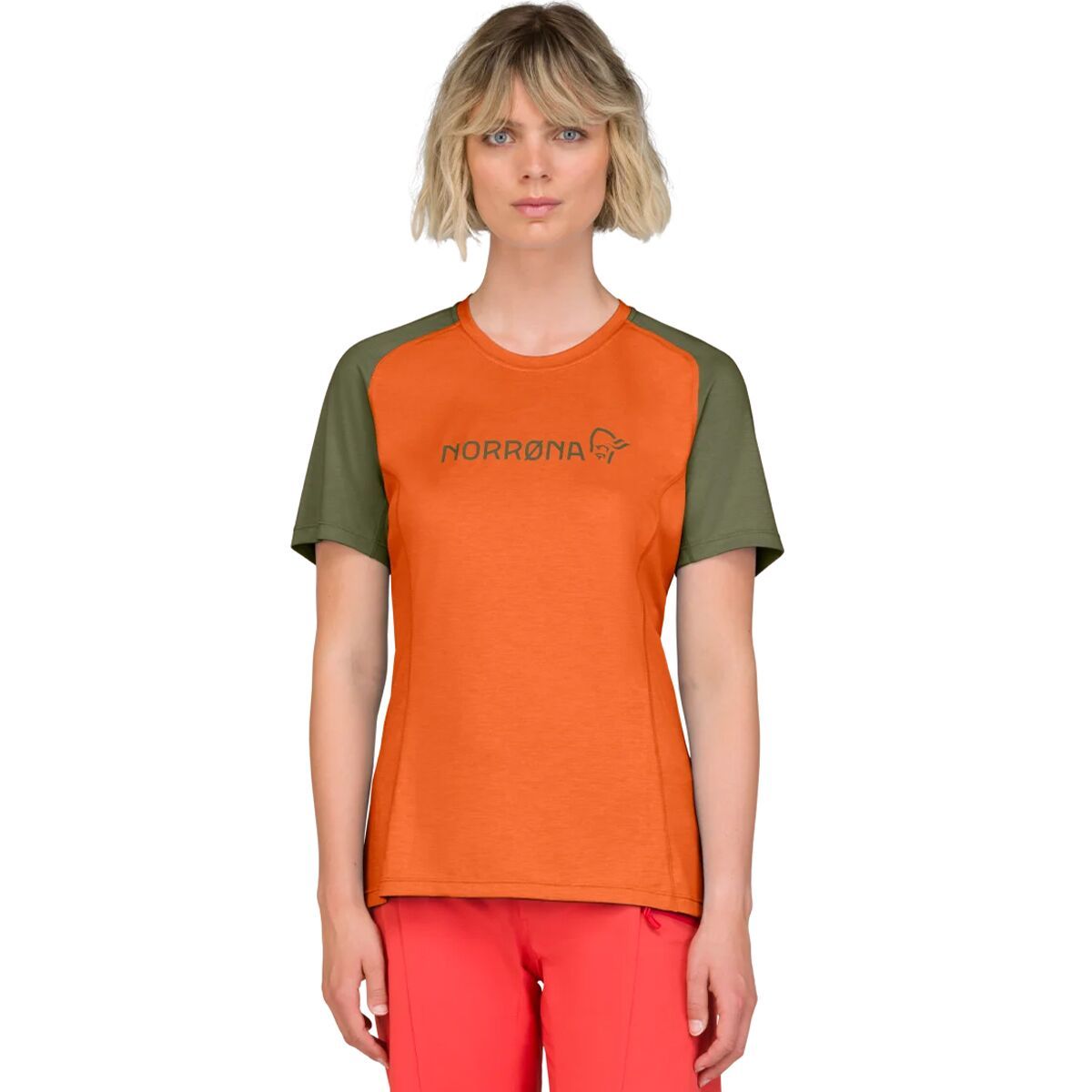 Norrona Norrona Fjora Equaliser Lightweight T-Shirt - Women's Orange Alert, M