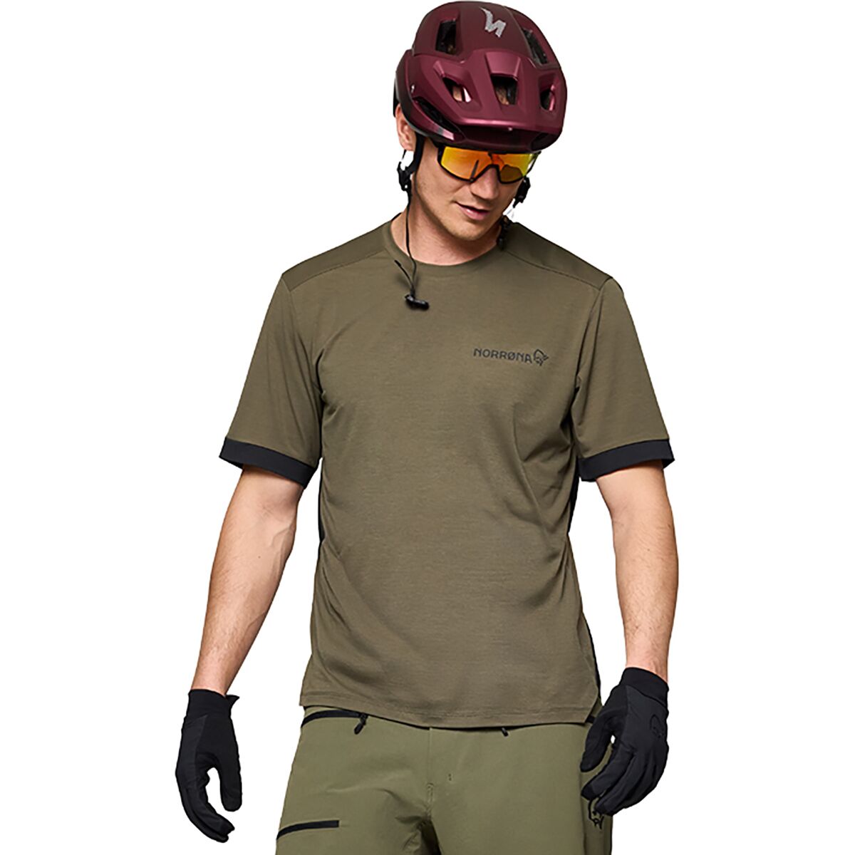 Norrona Fjora Equaliser T-shirt - Men's Olive Night/Caviar Black, S