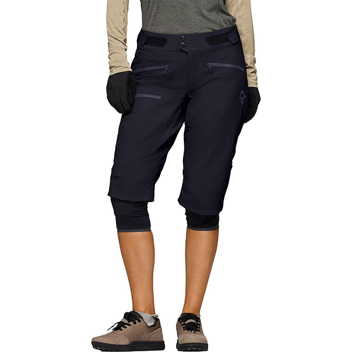 Norrona Fjora Flex1 Short - Women's Caviar Black, L