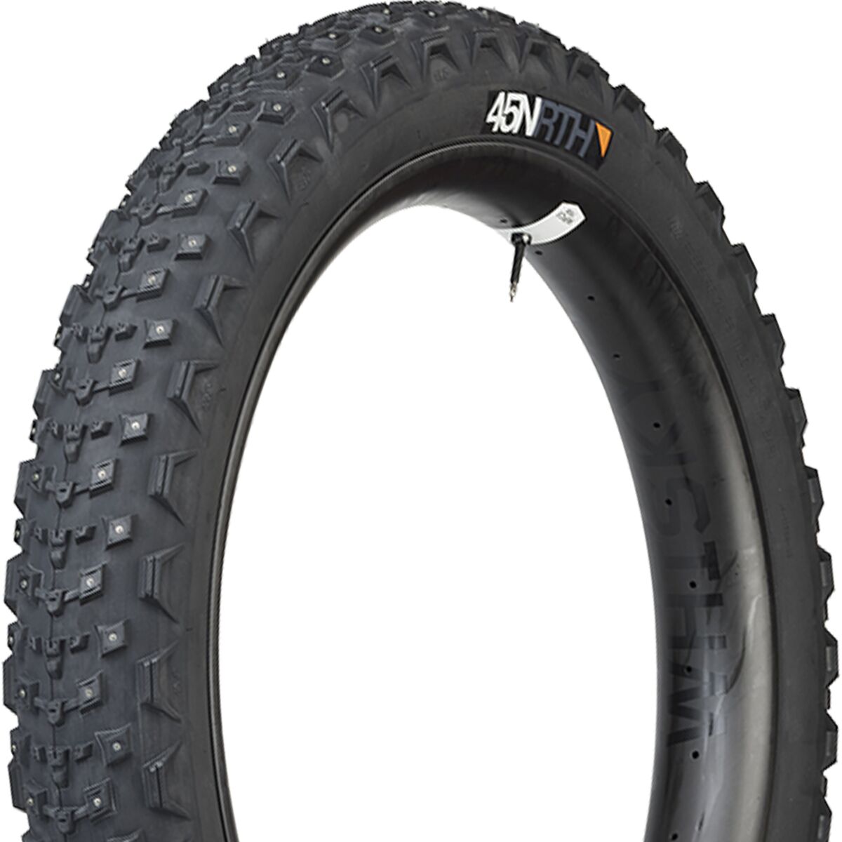 45NRTH Dillinger 4 Studded Fatbike Tubeless Tire - 27.5in Black, 60 TPI, 168 Carbide Steel Studs, 27.5x4