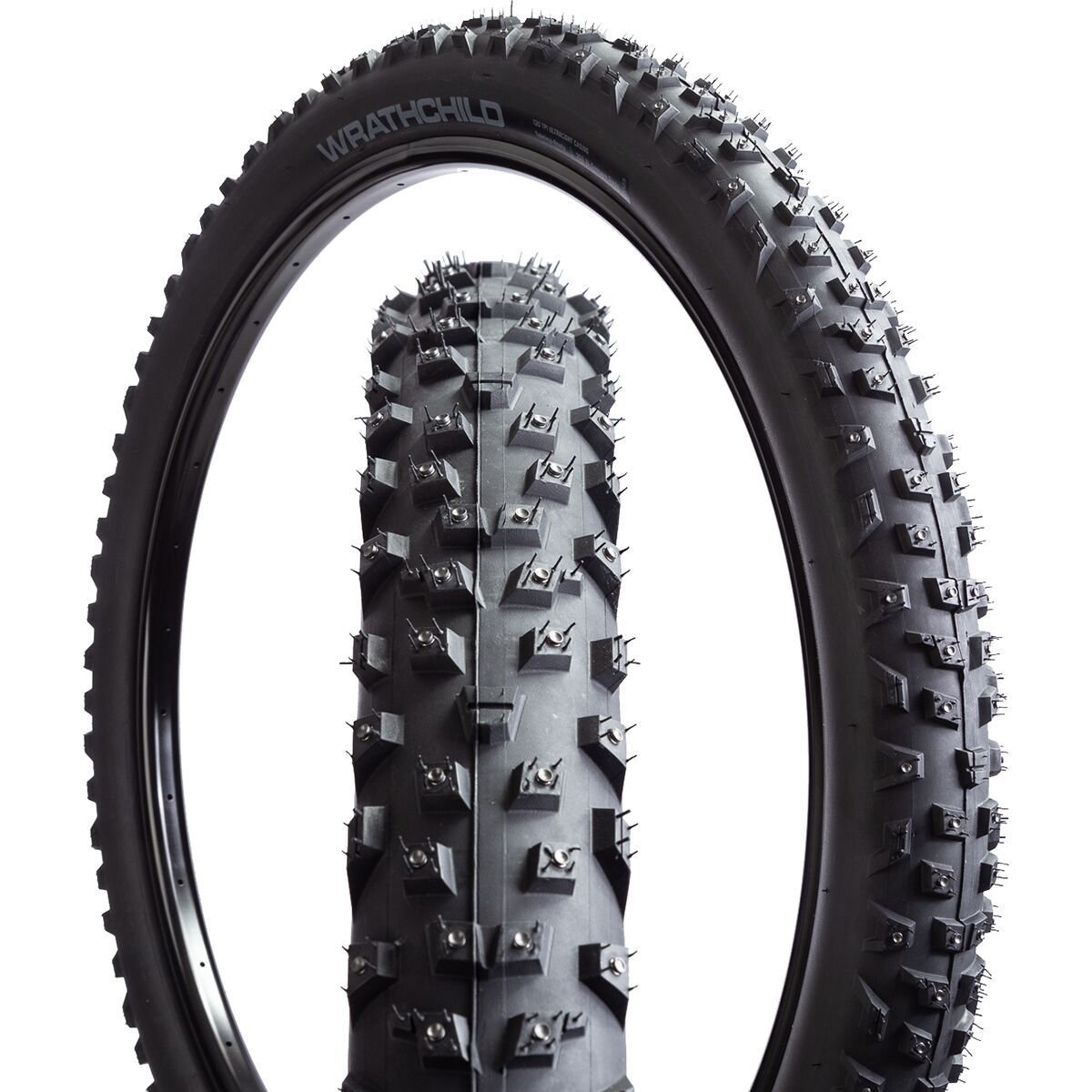 45NRTH Wrathchild Studded Tubeless 29 x 2.6in Tire Black, 60tpi, 252 Concave Carbide Studs, 29x2.6
