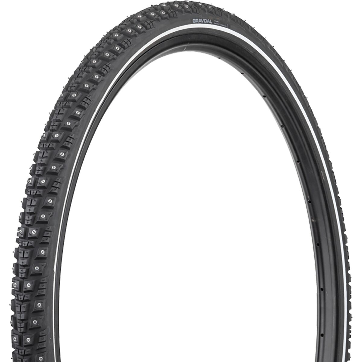45NRTH 45NRTH Gravdal Studded Gravel Tubeless Tire Black, 60tpi, 252 Concave Carbide Studs, 700x38 - $175.00 at Competitive Cyclist