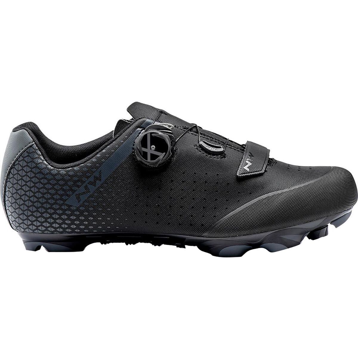 Northwave Genetix Plus 2 Wide Mountain Bike Shoe - Men's Black/Anthra, 41.0