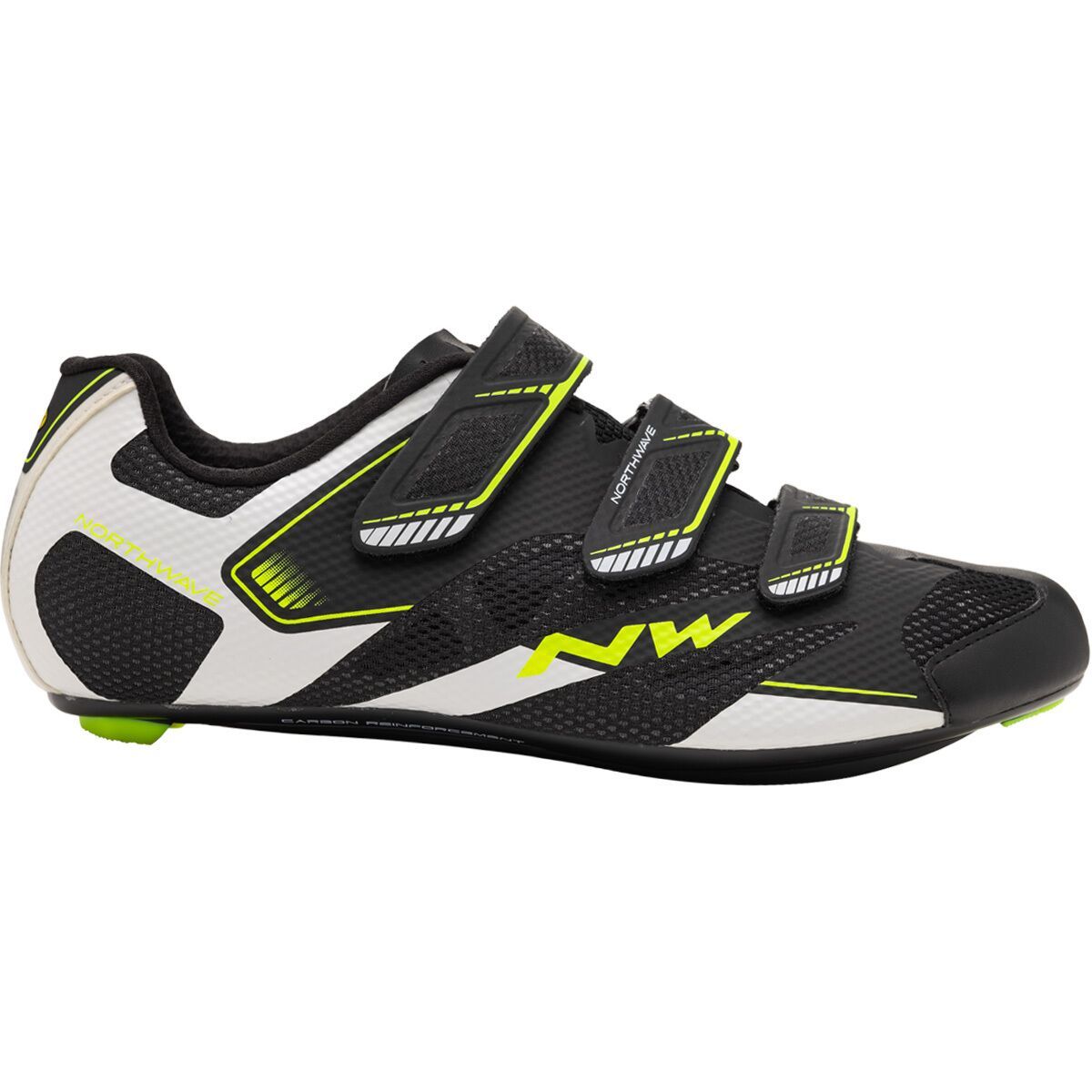 Northwave Sonic 2 Road Shoes Black/White/Yellow Fluo, 42