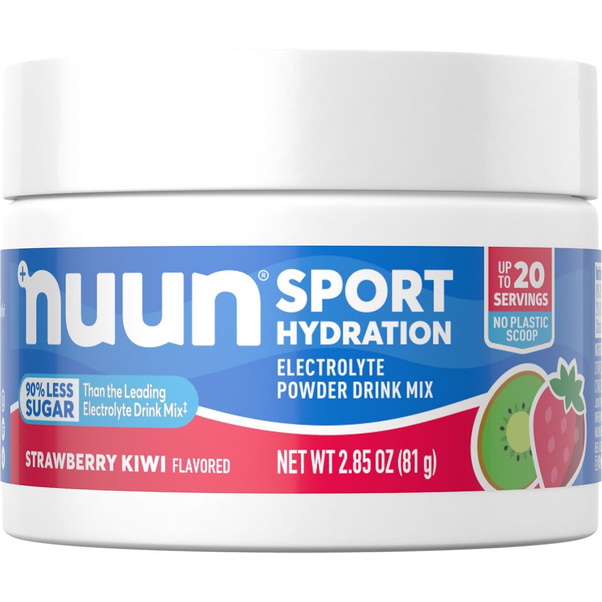 Nuun Sport Hydration Powder - 20-Serving Canister Strawberry Kiwi, One Size