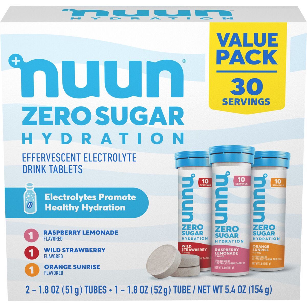 Nuun Nuun Zero Hydration Value Pack Mixed, 3 Tubes