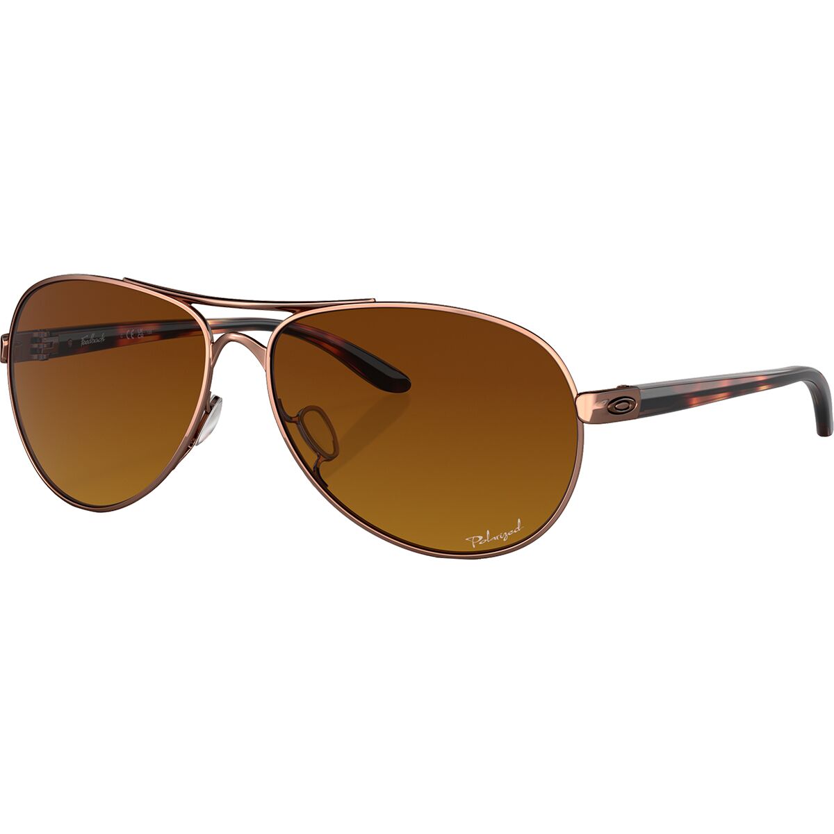 Oakley Oakley Feedback Polarized Sunglasses - Women's Rose Gold W/Brn Grad Pol, One Size - $265.00 at Competitive Cyclist