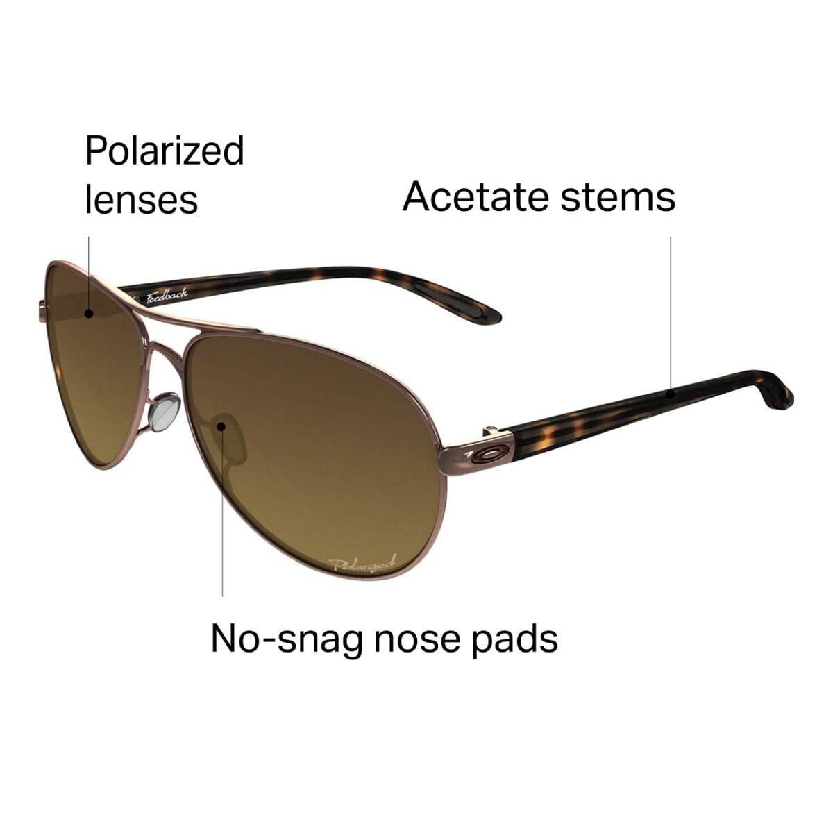 Oakley Feedback Polarized Sunglasses - Women's - Men