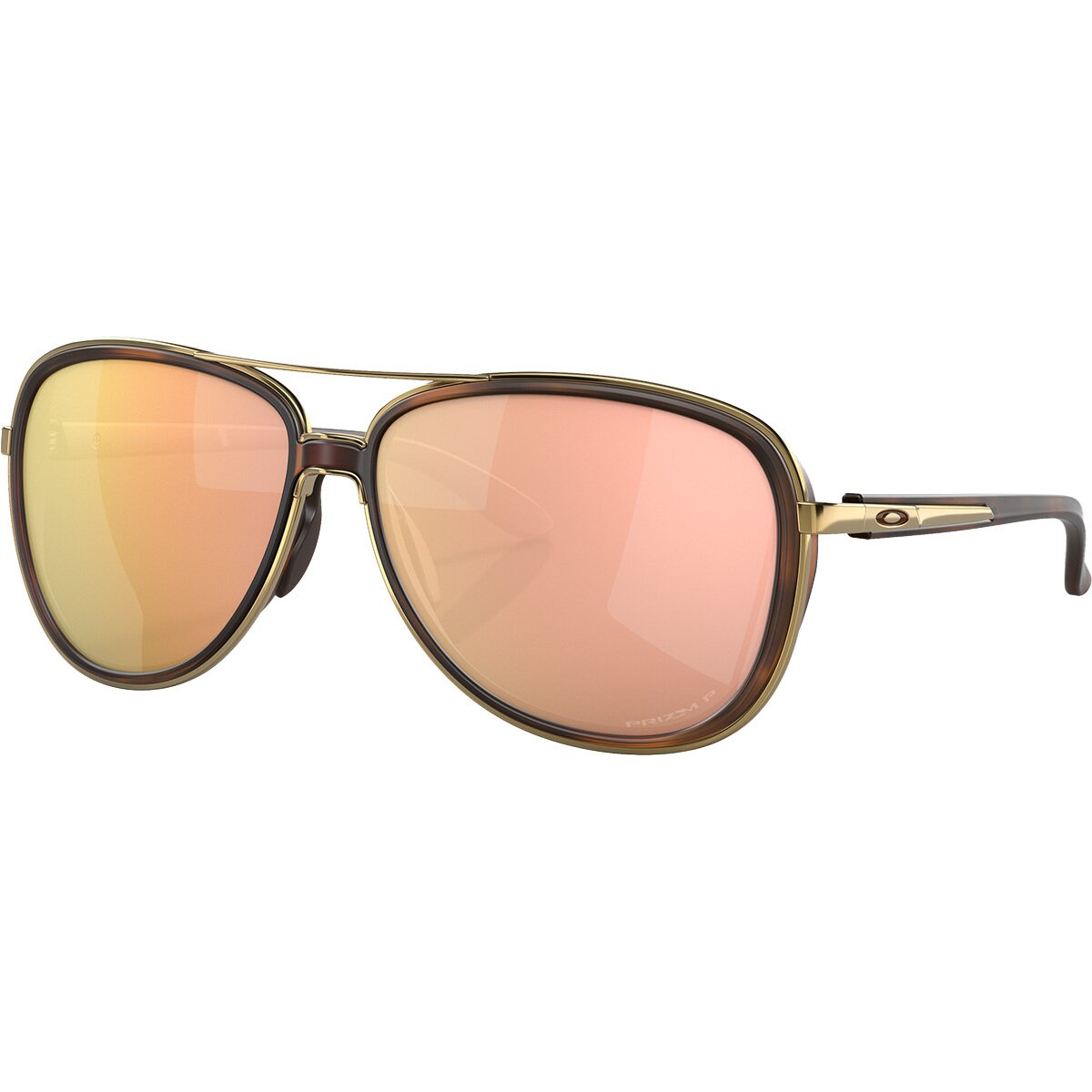 Oakley Oakley Split Time Polarized Prizm Sunglasses - Women's Brown Tort/PRIZM Rose Gold Polarized, One Size