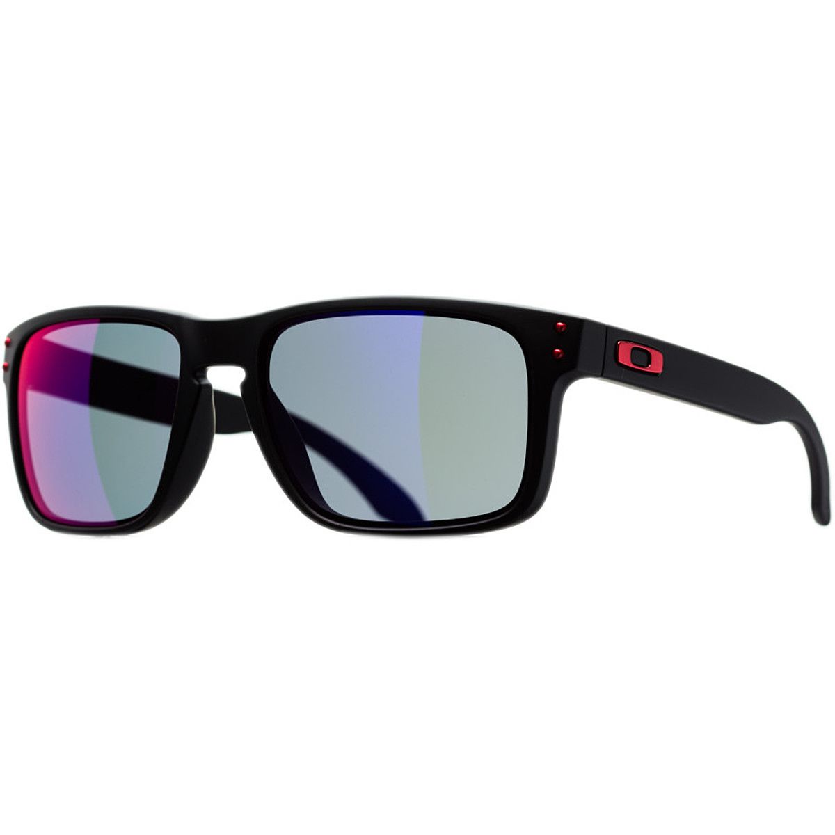 Oakley Holbrook Sunglasses Matte Black/+ Red Iridium, One Size - Men's