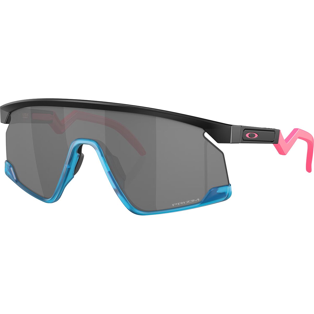 Oakley Oakley Bxtr Prizm Sunglasses MatteBlack/Teal w/Prizm Black, One Size - Men's