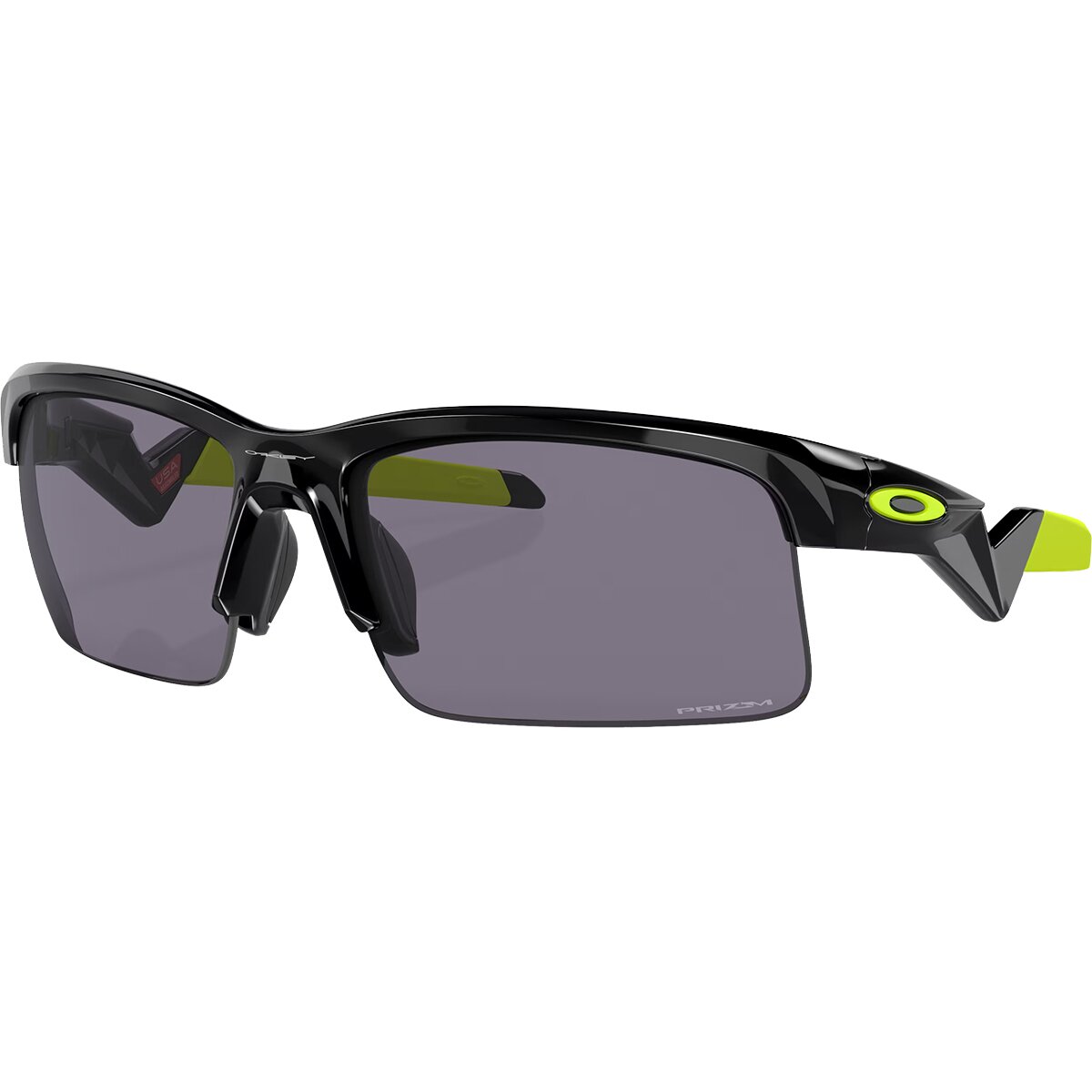 Oakley Oakley Capacitor Prizm Sunglasses - Kids' Polished Black/Prizm Grey, One Size - Men's - $102.00 at Competitive Cyclist