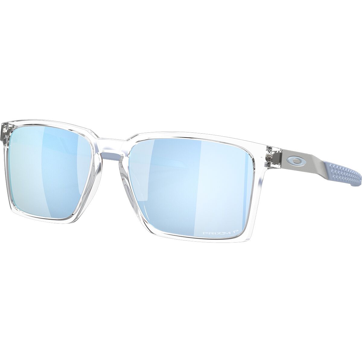 Oakley Exchange Sun Prizm Polarized Sunglasses Polished Clear/Prizm Sapphire Polarized, One Size - Men's