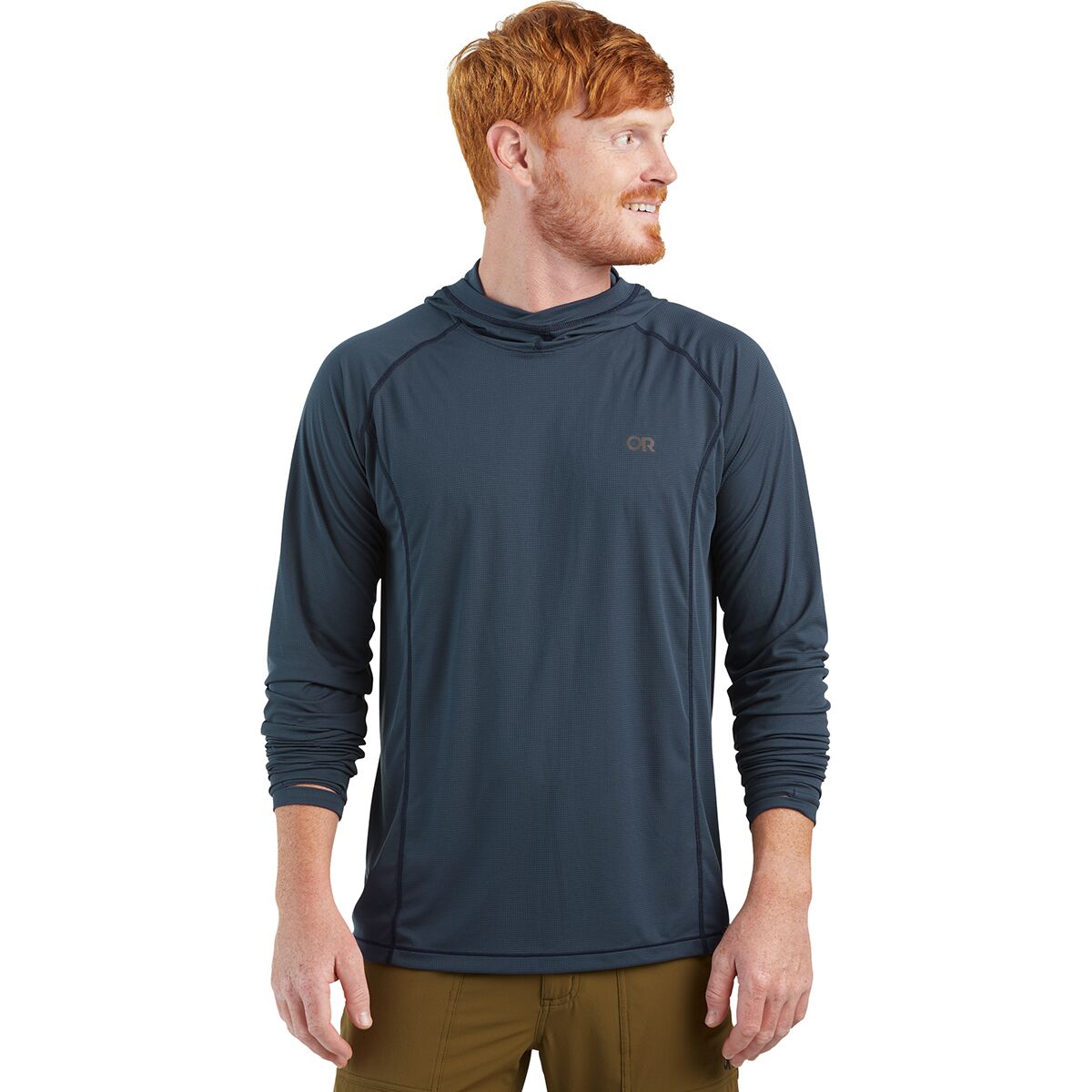 Outdoor Research Echo Hooded Long-Sleeve Shirt - Men's Naval Blue, XL