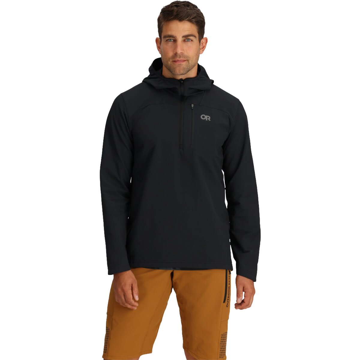 Outdoor Research Freewheel 1/2-Zip Hoodie - Men's Black, M