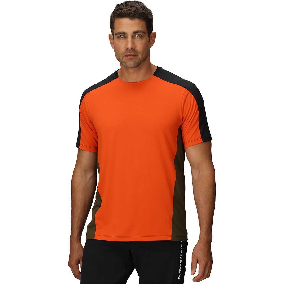 Outdoor Research Outdoor Research Freewheel Short-Sleeve Jersey - Men's Black/Spice/Dark Olive, S