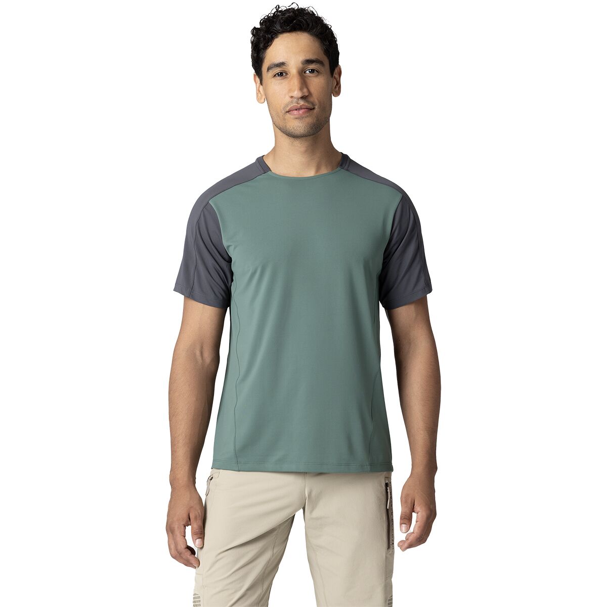 Outdoor Research Freewheel Short-Sleeve Jersey - Men's Storm/Malachite, L