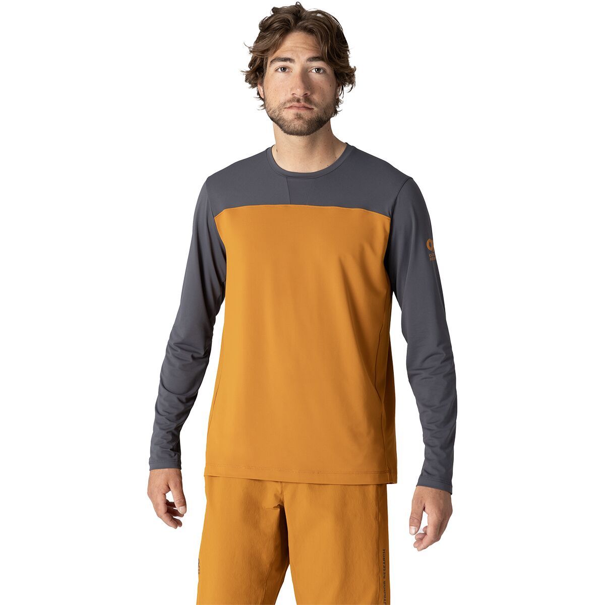 Outdoor Research Freewheel Long-Sleeve Jersey - Men's Storm/Sedona, XL