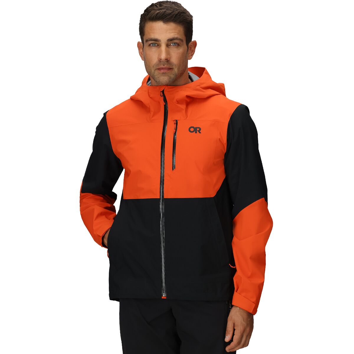 Outdoor Research Freewheel Stretch Rain Jacket - Men's Spice/Black, XL