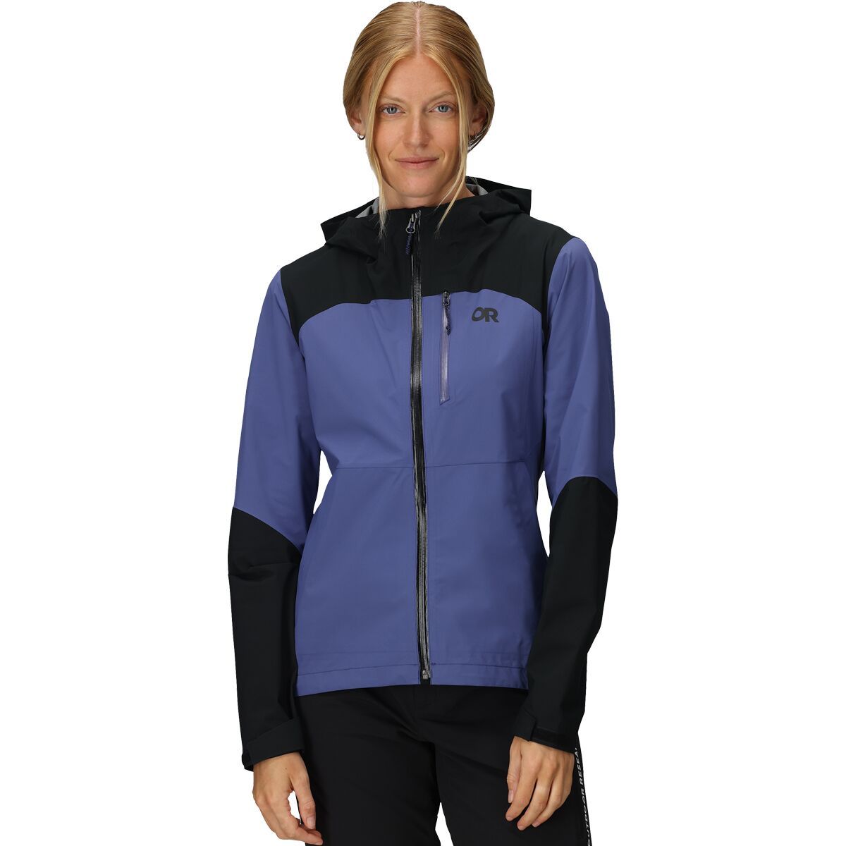 Outdoor Research Freewheel Stretch Rain Jacket - Women's Galactic/Black, L