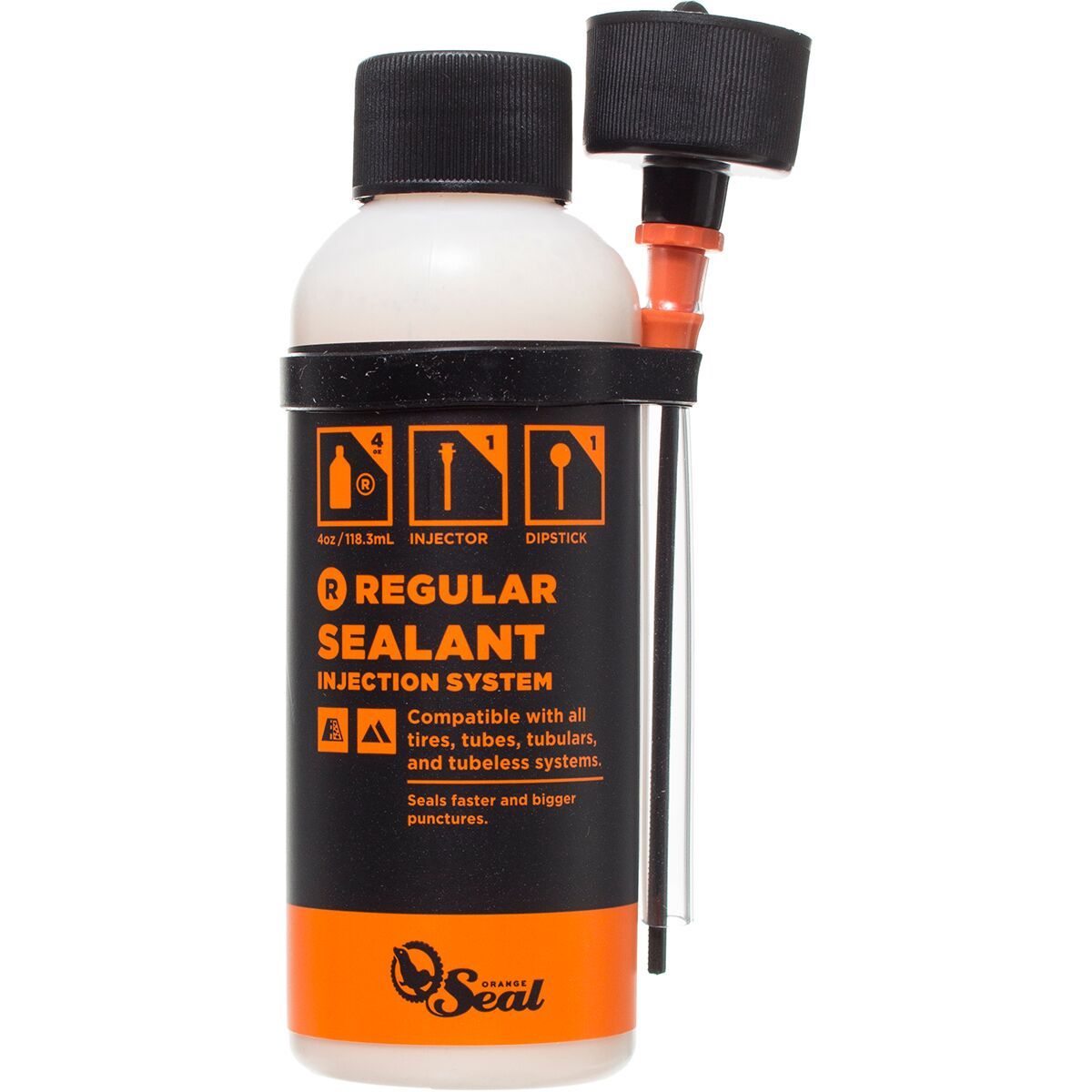 Orange Seal Orange Seal Tubeless Sealant + Twist Lock Applicator Orange, 8oz