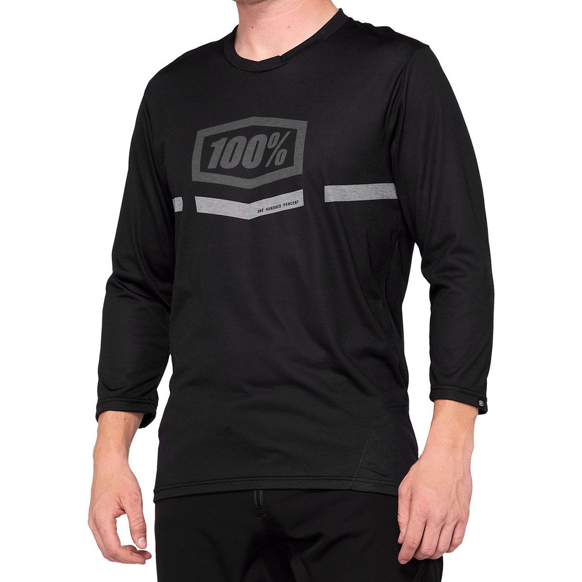 100% 100% Airmatic 3/4-Sleeve Jersey - Men's Black, S