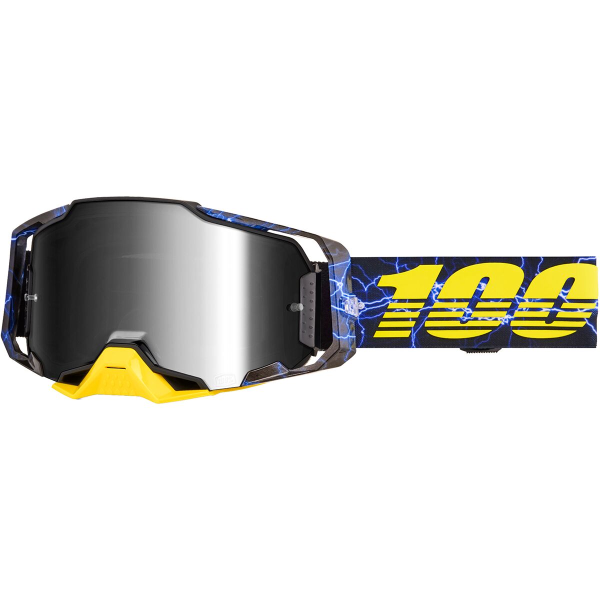 100% Armega Goggles Furious/Silver Mirror Lens, One Size