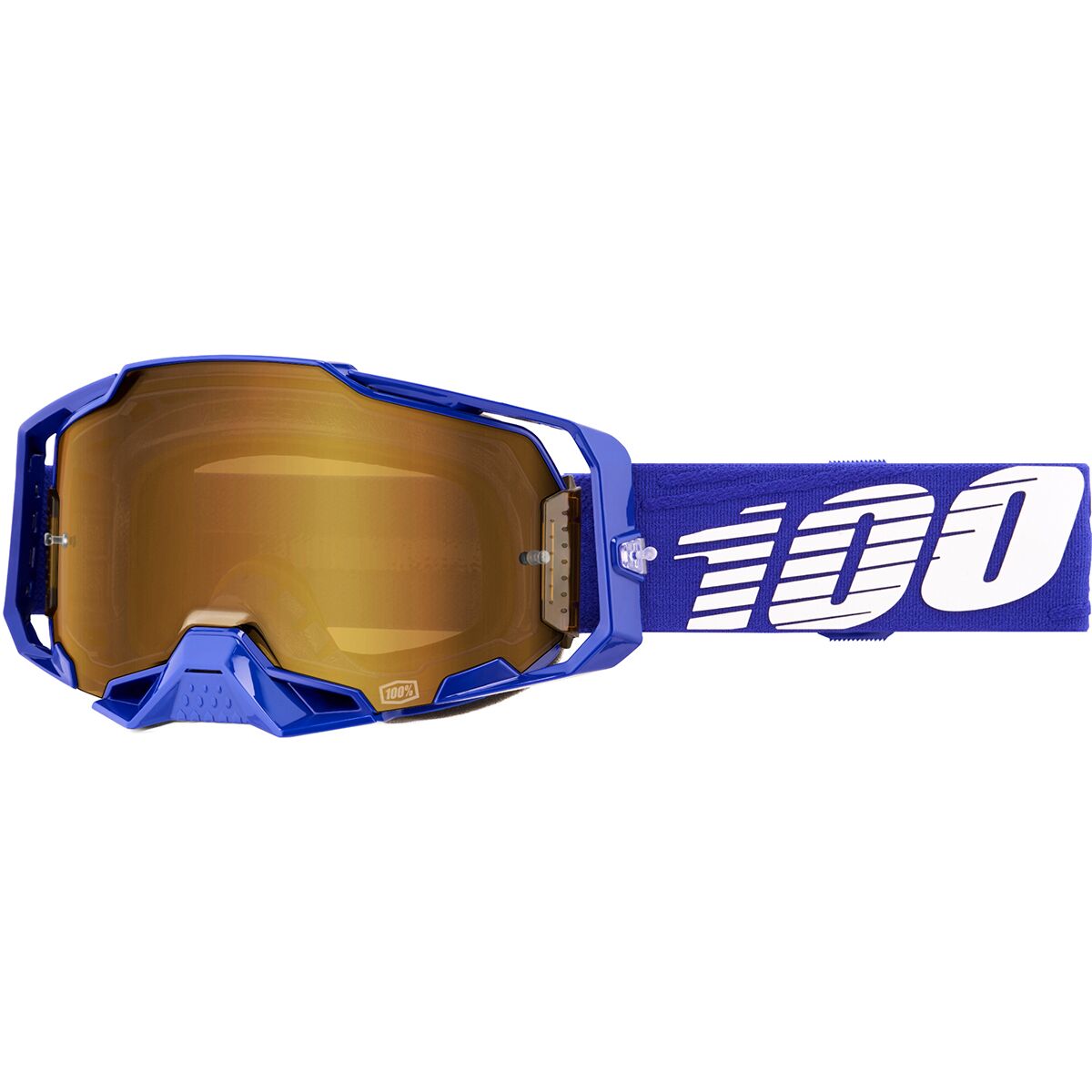 100% Armega Goggles Klein/TRUE Gold Mirror Lens, One Size