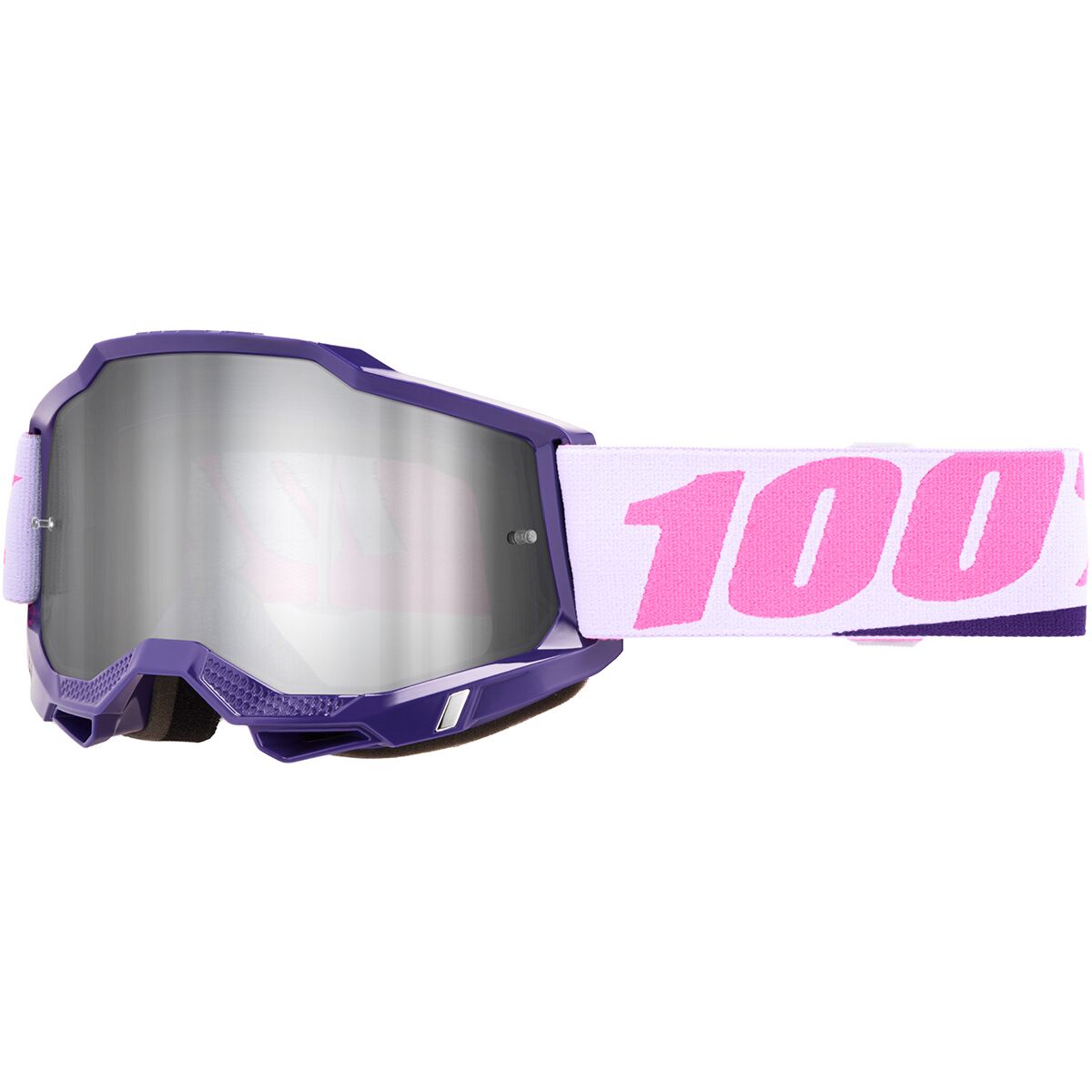 100% Accuri 2 Yumiko/Silver Mirror Lens Motocross Protective Goggles (50014-00061)