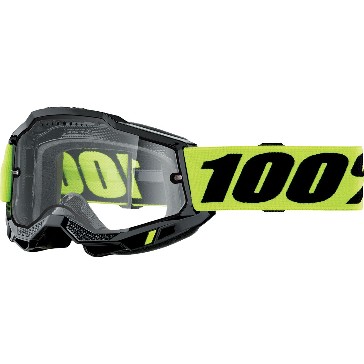 100% ACCURI 2 Enduro Goggle Neon Yellow/Clear Lens, One Size