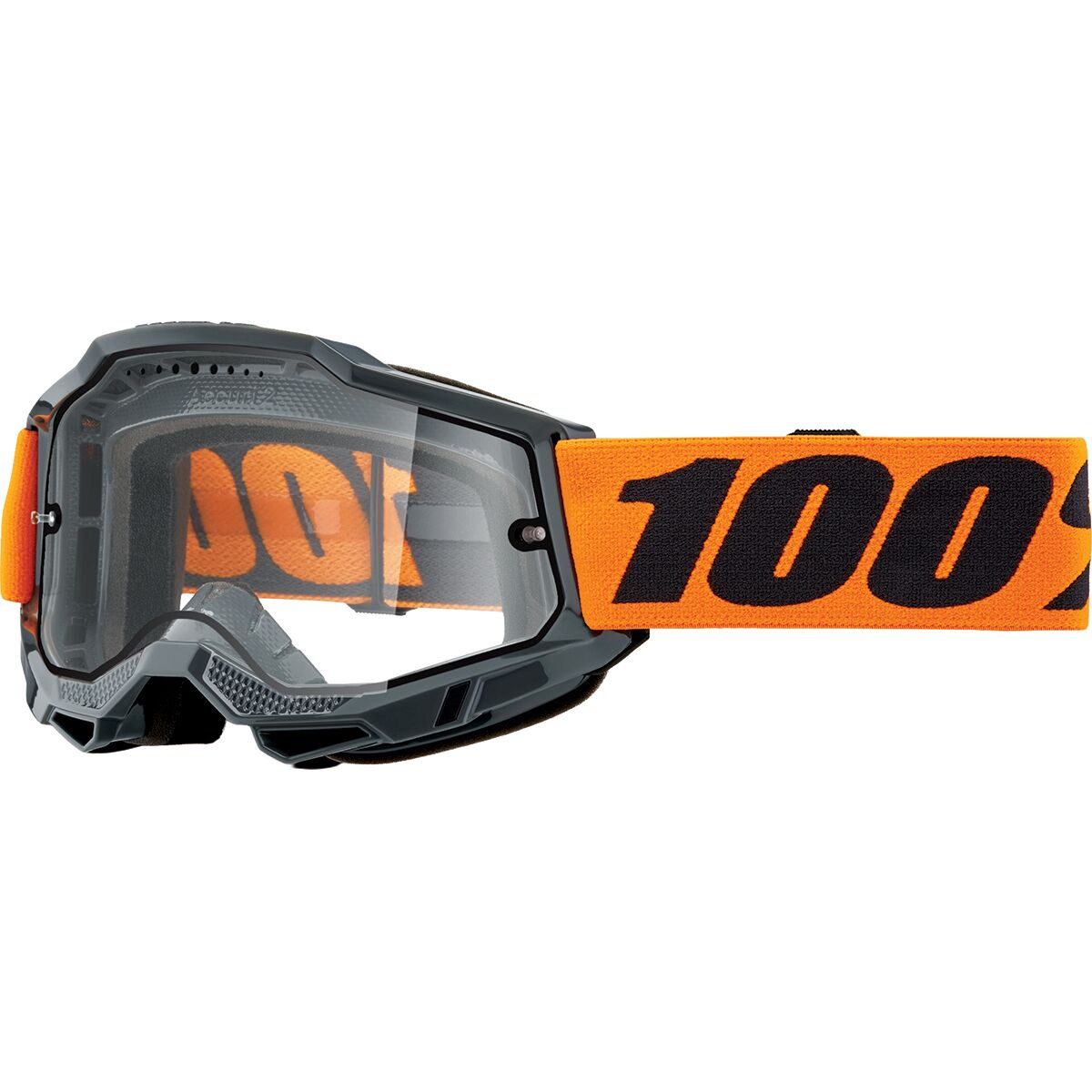 100% ACCURI 2 Enduro Goggle Orange-Clear Lens, One Size