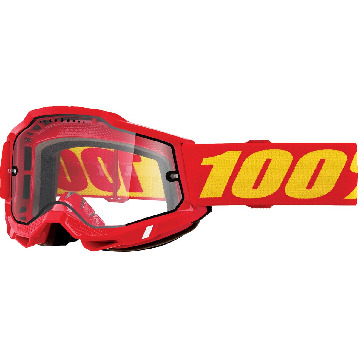 100% ACCURI 2 Enduro Goggle Red-Clear Lens, One Size