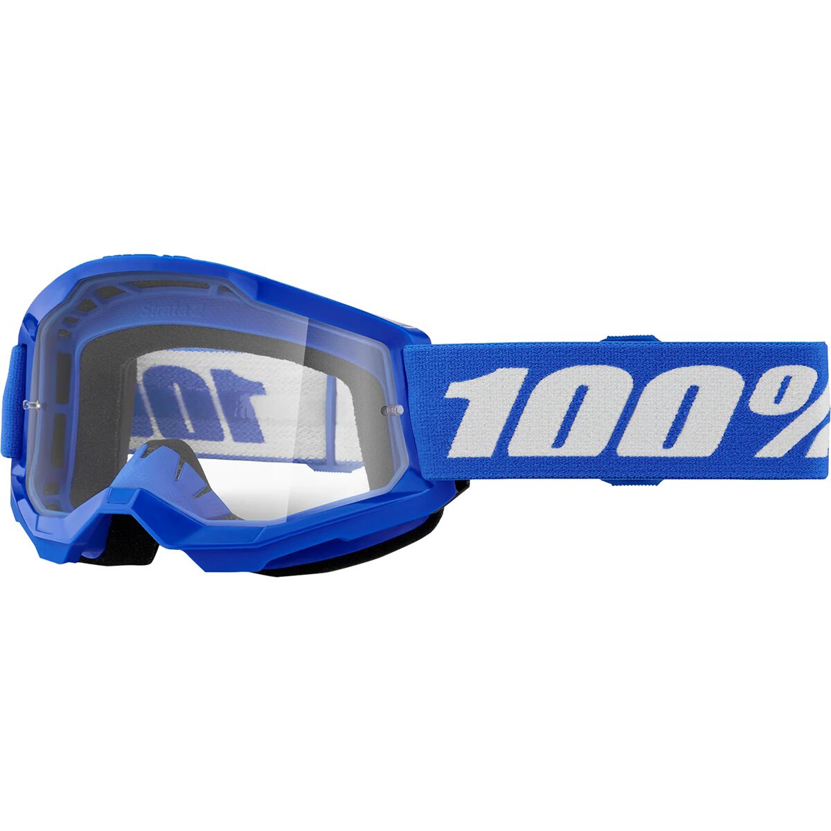 100% STRATA 2 Clear Lens Youth Goggle - Kids' Blue/Clear Lens 2, One Size
