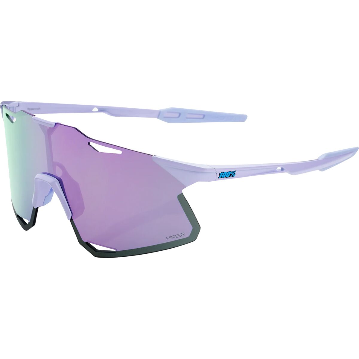 100% HyperCraft Sunglasses Polished Lavendar/HiPER Lavender Mirror, One Size - Men's