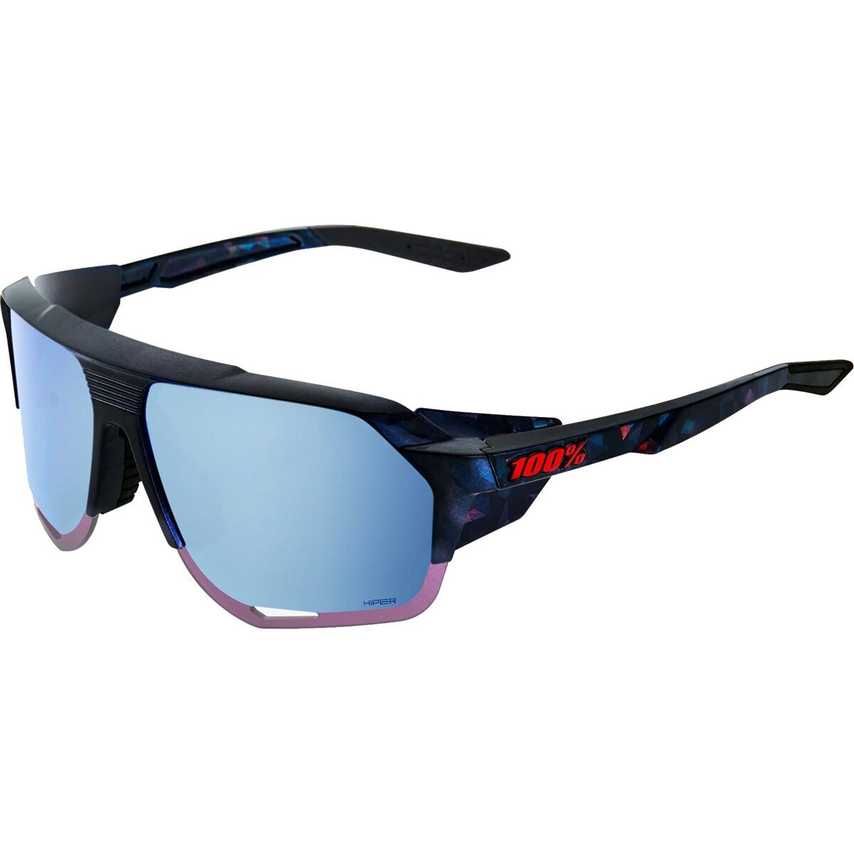 100% Norvik Sunglasses Black Holographic, One Size - Men's