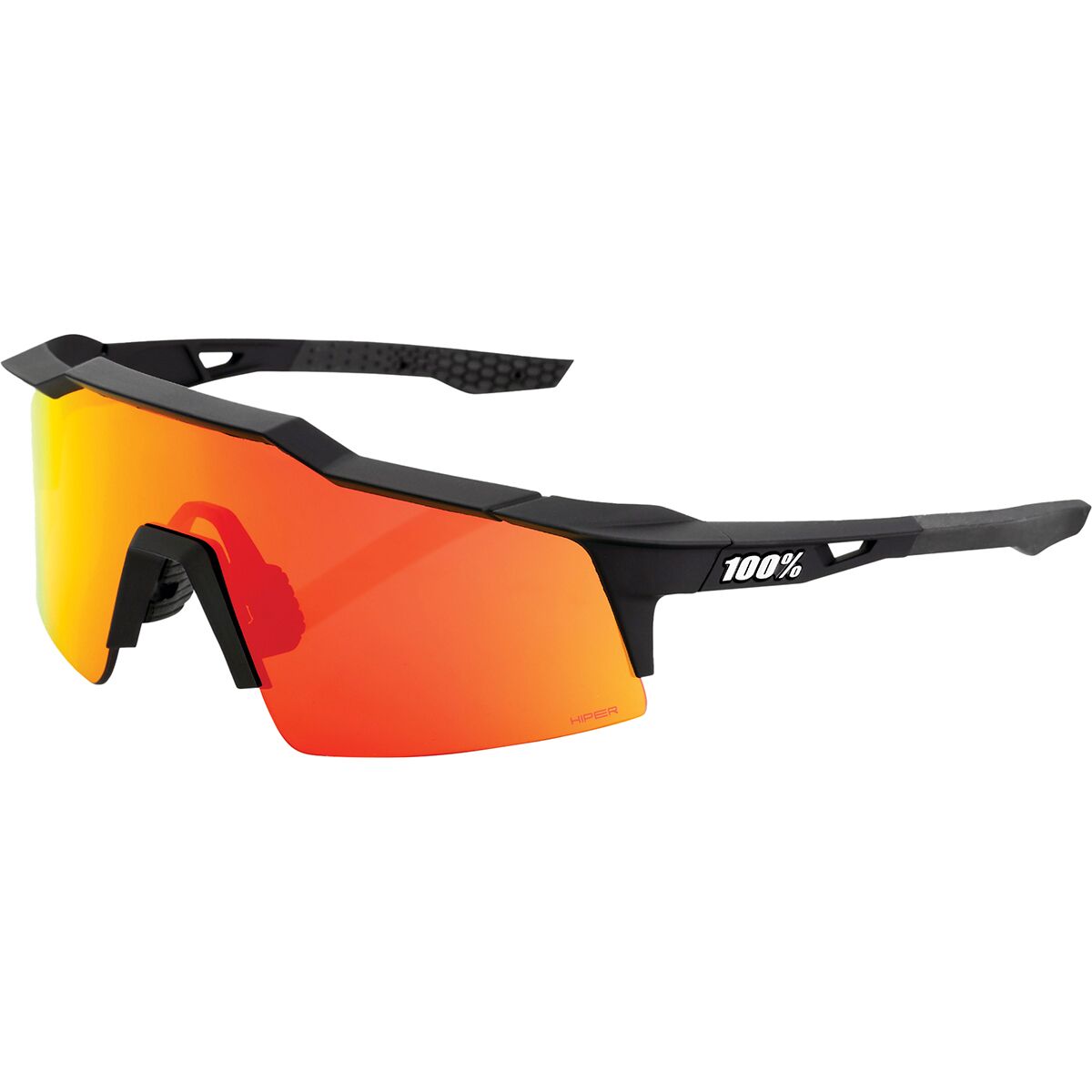100% Speedcraft SL Sunglasses Soft Tact Black, One Size - Men's