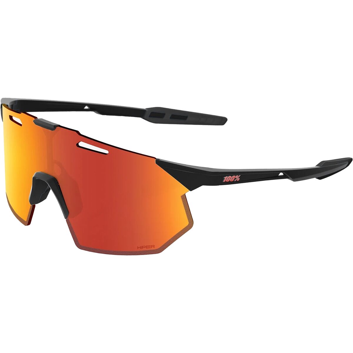 100% Hypercraft SQ Sunglasses Soft Tact Black, One Size - Men's