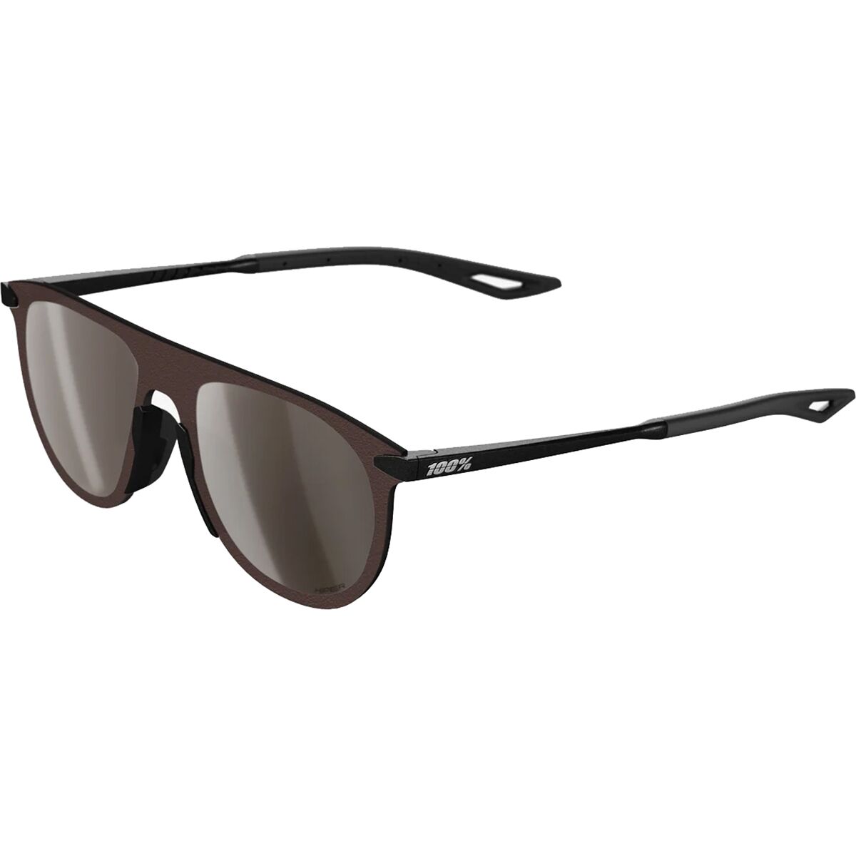 100% Legere Coil Sunglasses Matte Black, One Size