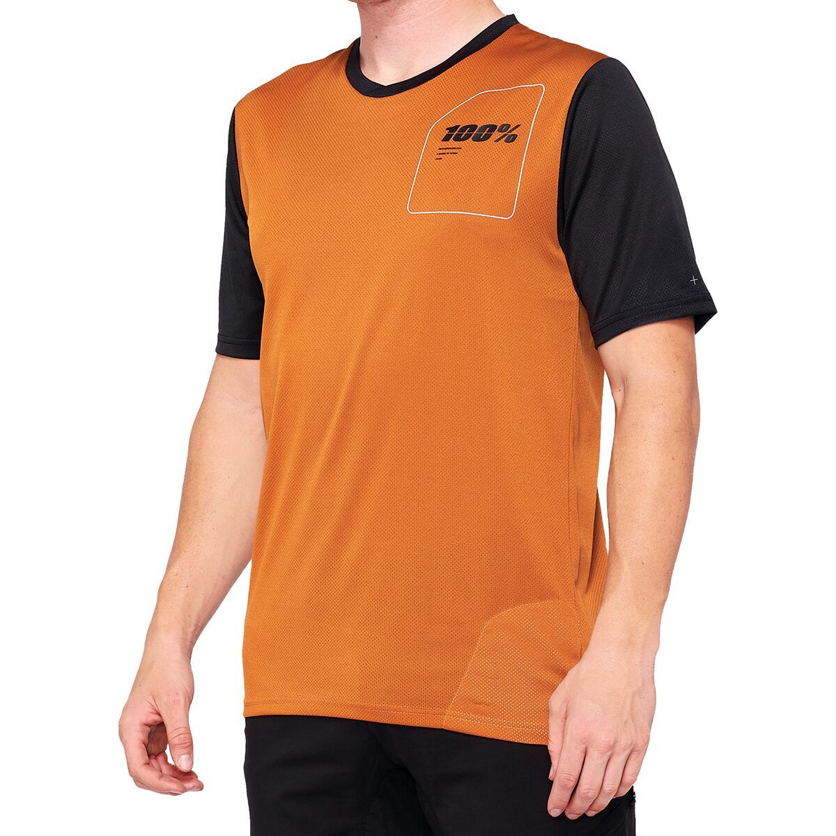 100% 100% Ridecamp Short-Sleeve Jersey - Men's Terracotta/Black, S