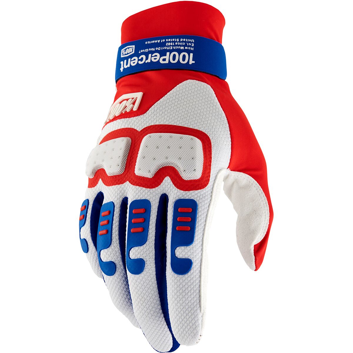 100% Langdale Glove - Men's Red/White/Blue, M