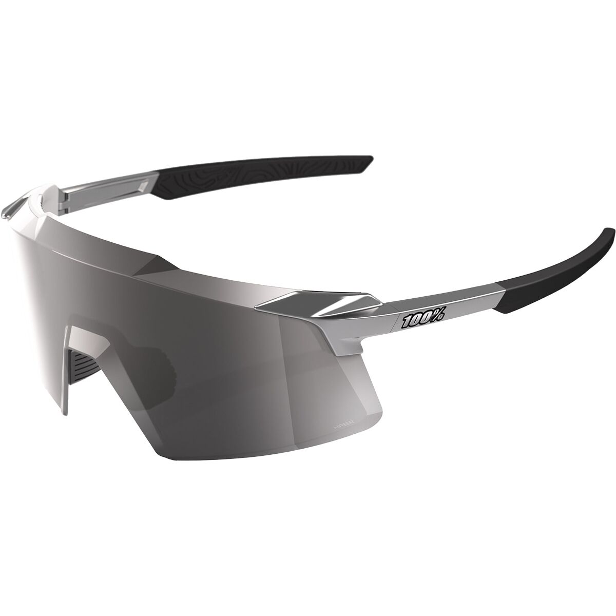 100% 100% Aerocraft Sunglasses Gloss Chrome HiPER Silver Chrome Lens, One Size - Men's