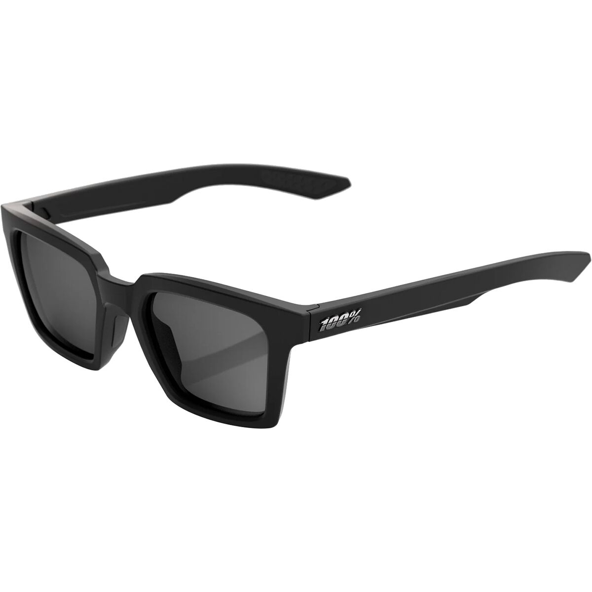 100% 100% Erba Sunglasses Soft Tact Black Smoke Lens, One Size - Men's