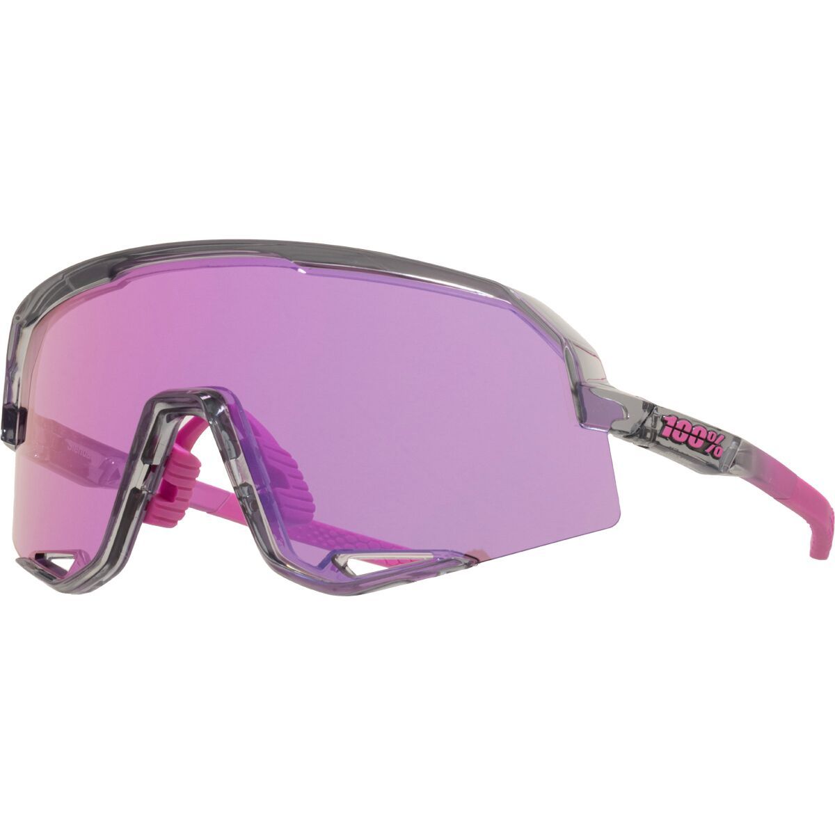 100% Slendale スレンデール ポリッシュドトランスルーセントグレー SLENDALE - Polished Translucent Grey - Purple Multilayer